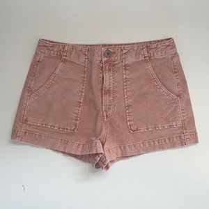 Pink corduroy shorts